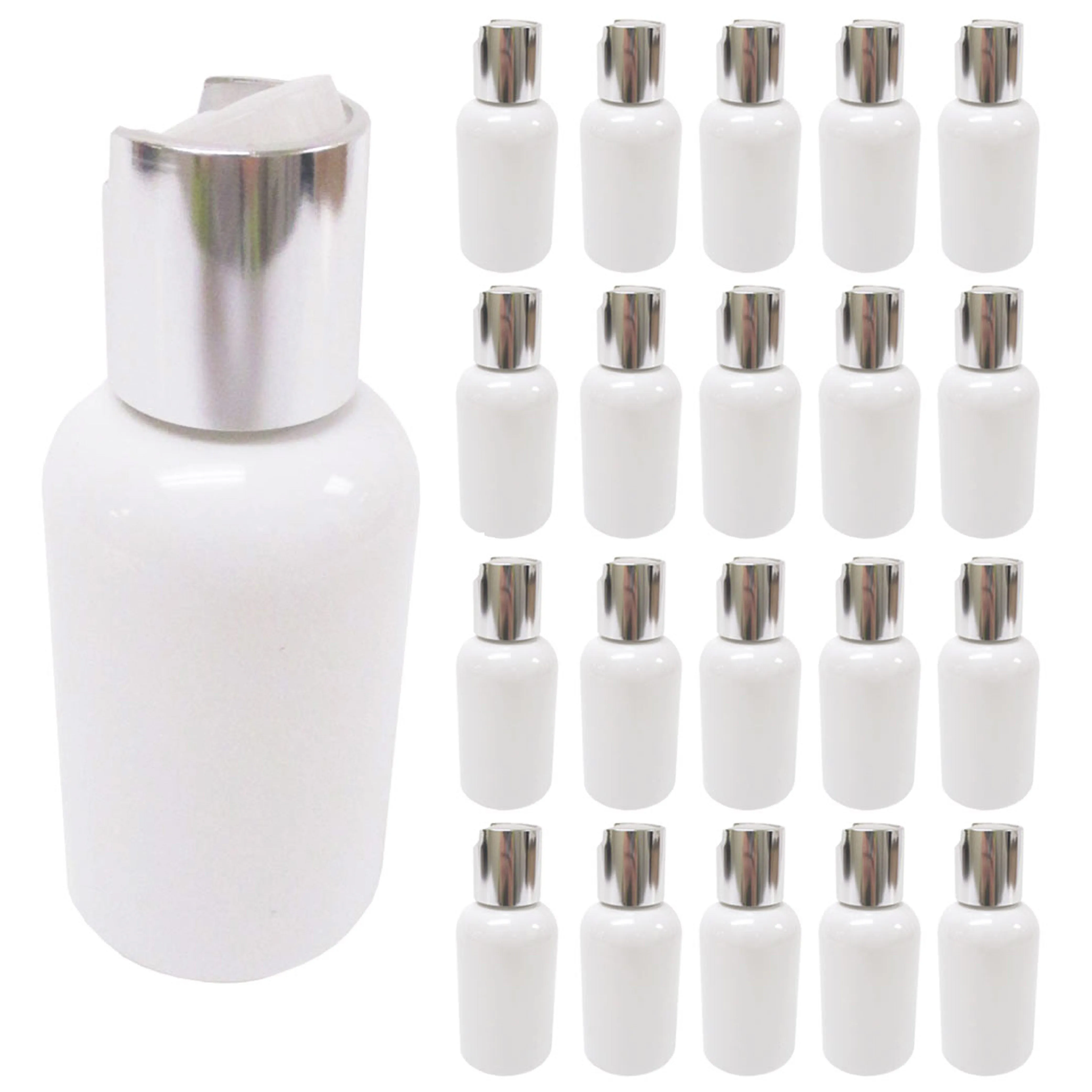 20 Pc Refillable Soap Dispenser Bottle Sanitizer Empty Plastic Jar Cream 2oz