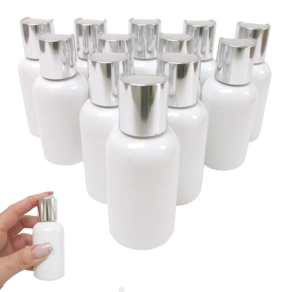 20 Pc Refillable Soap Dispenser Bottle Sanitizer Empty Plastic Jar Cream 2oz