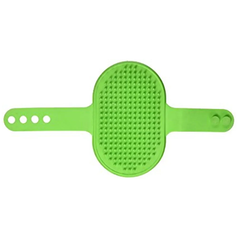 3X Pet Grooming Brush Palm Adjustable Dog Cat Shower Soft Rubber Comb Hair Bath