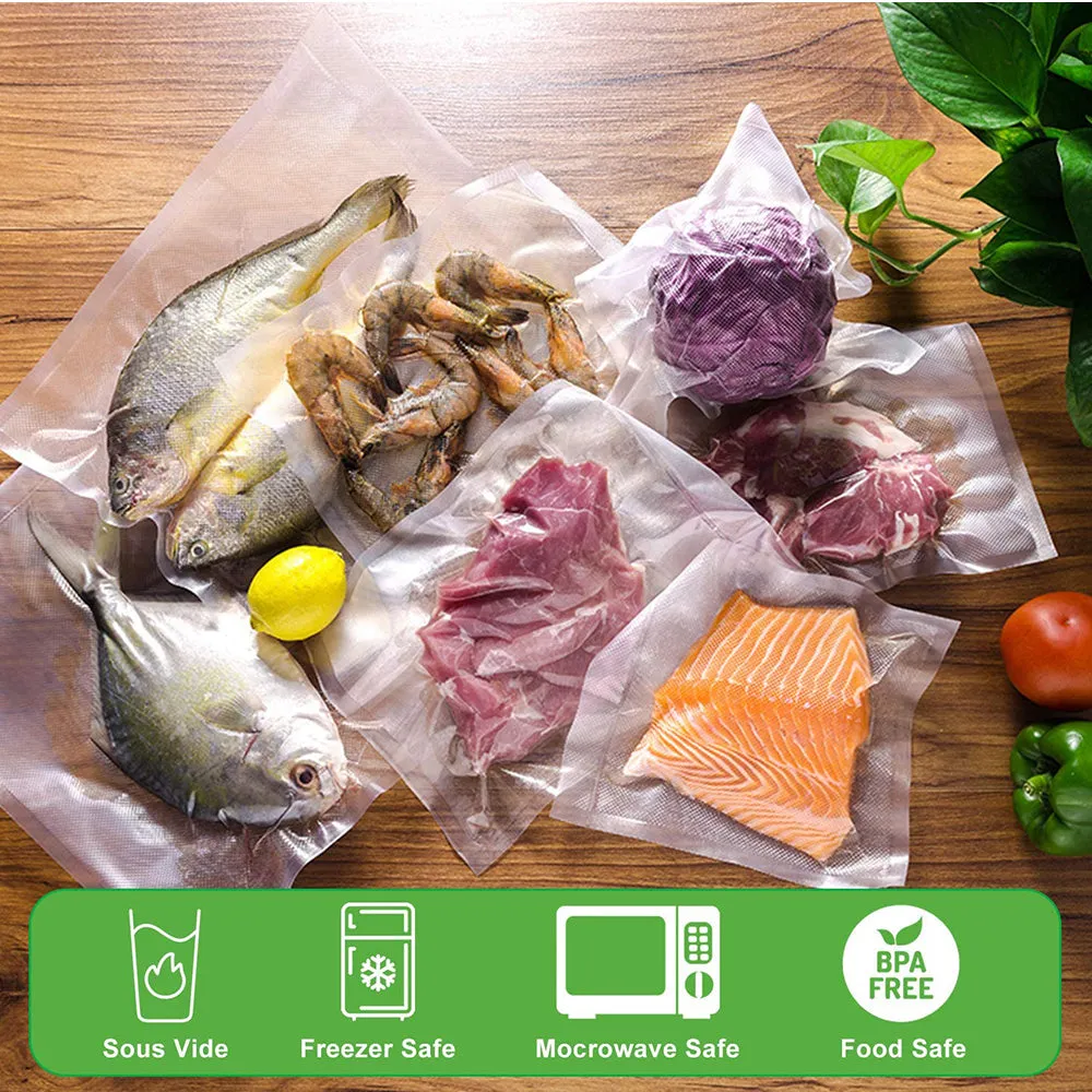 4 Roll Vacuum Food Sealer Bags | Saver Seal Rolls | Storage Commercial Heat Grade | 20CMx6M