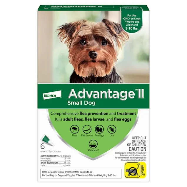 Advantage II - Elanco Flea Treatment for Dogs 3 lbs to 10 lbs