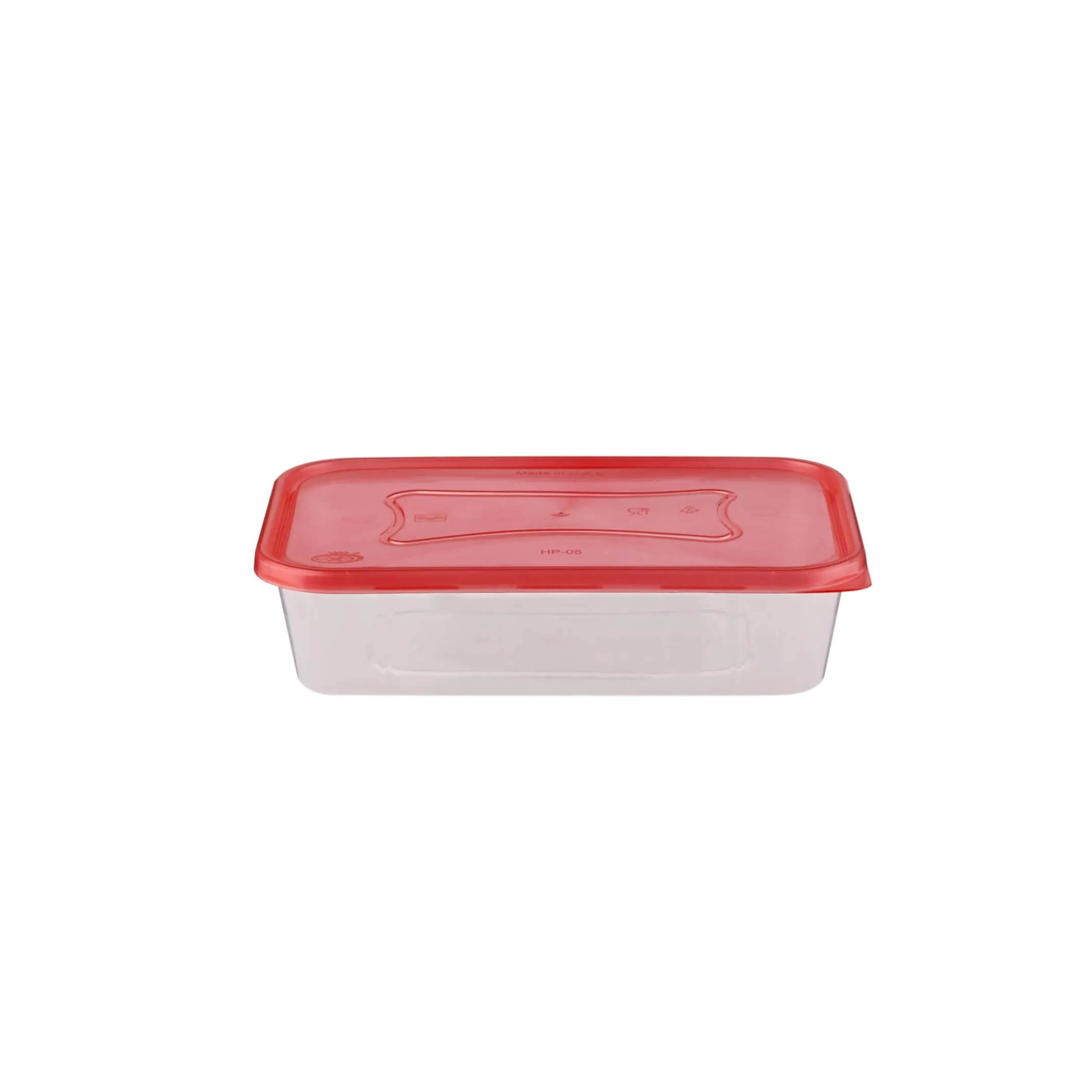 Clear Rectangular Microwave Container With Color Lids