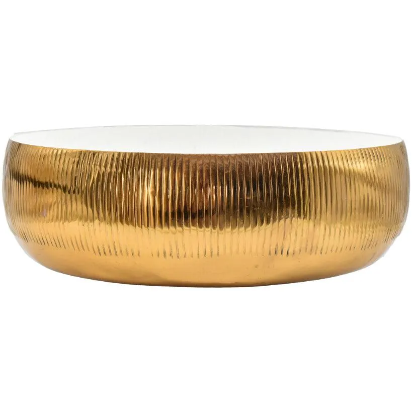DECOR BOWL STAINLESS STEEL & ENAMEL GOLD