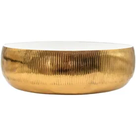 DECOR BOWL STAINLESS STEEL & ENAMEL GOLD