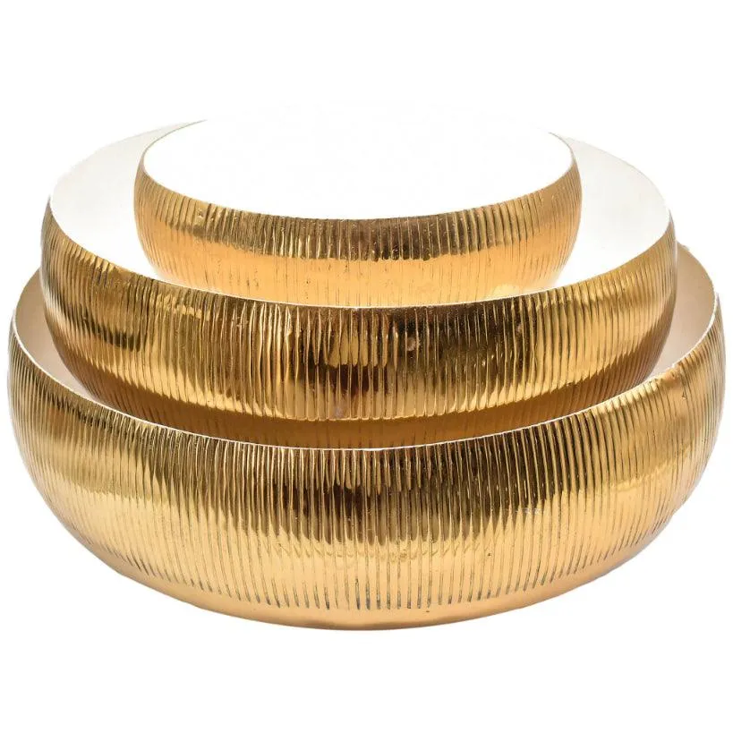 DECOR BOWL STAINLESS STEEL & ENAMEL GOLD