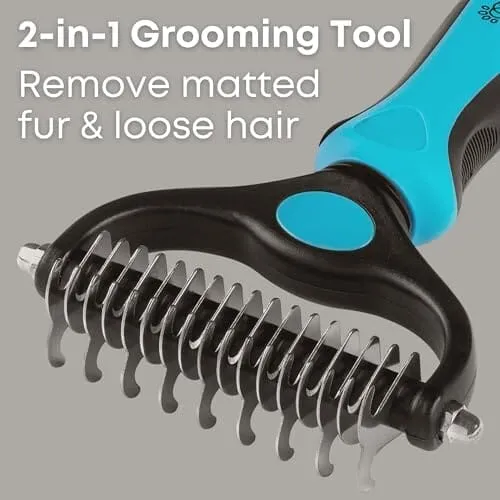 Dematting and Deshedding Comb for Dogs and Cats Grooming Tool