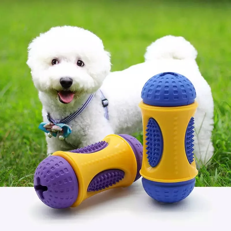 Dog Puppy Treats Dispenser Rubber Strong Chew Toy - Assorted