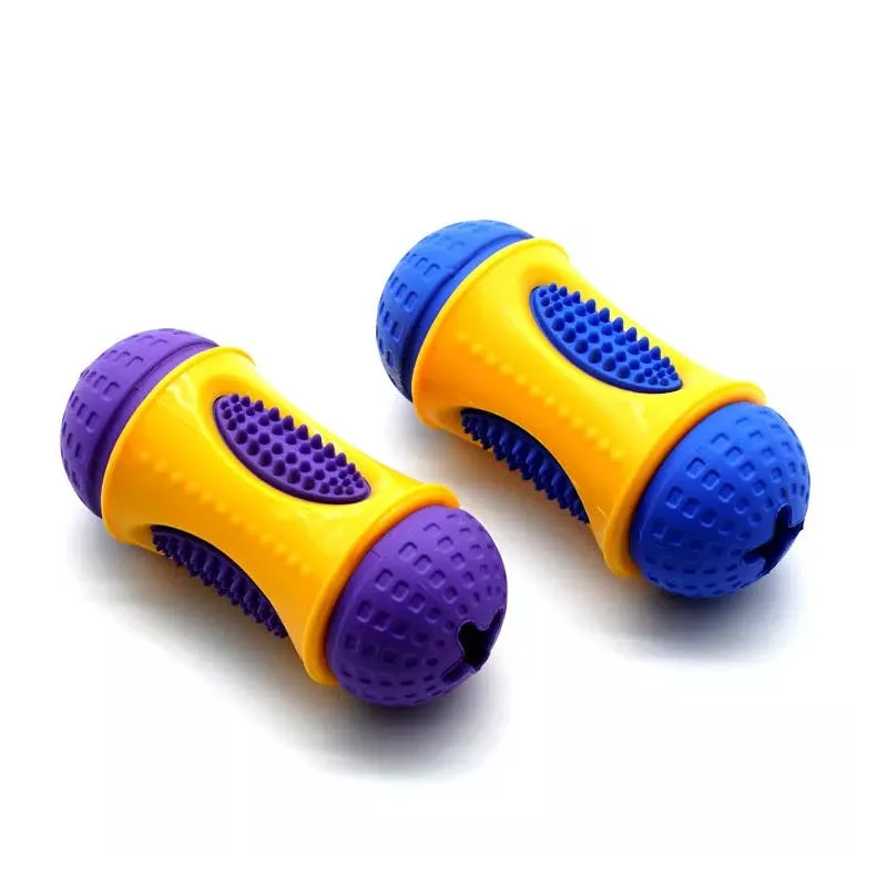 Dog Puppy Treats Dispenser Rubber Strong Chew Toy - Assorted