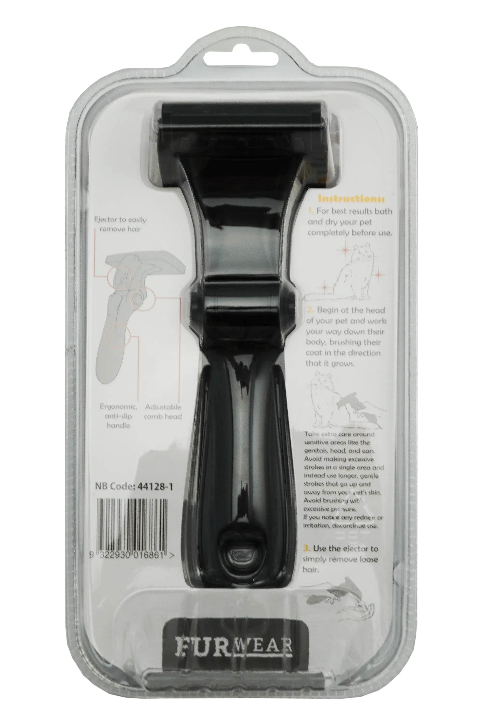 Furwear - DeShedding Tool for Cats (Long Hair)