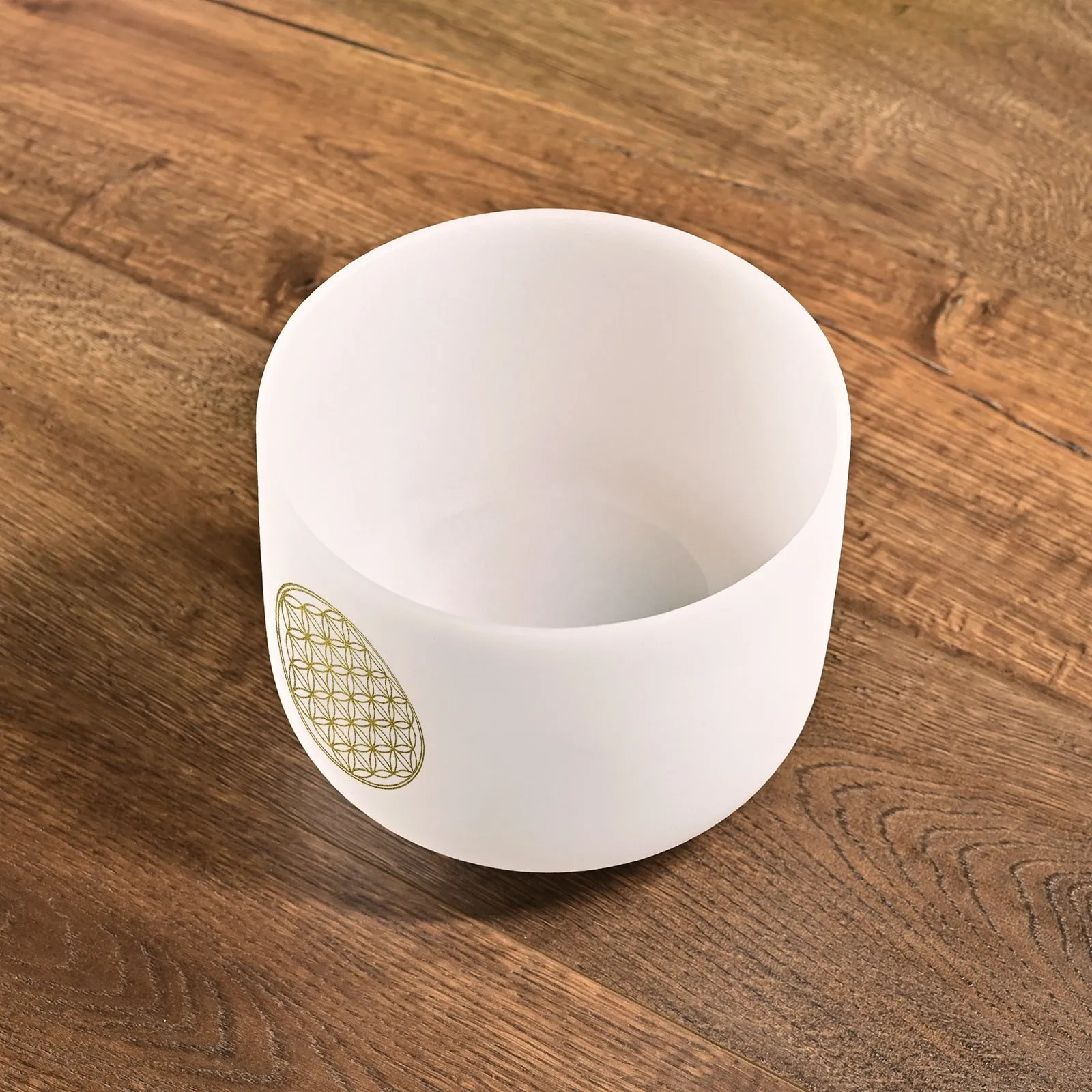 Harmonize Your Mind and Body with our 8-Inch Frosted Quartz Crystal Singing Bowl - 528Hz C Note Life Flower Design - Perfect for Stress Relief - Includes Free Mallet!