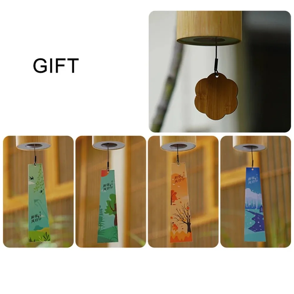 Harmony's Whisper: Bamboo Musical Wind Chimes