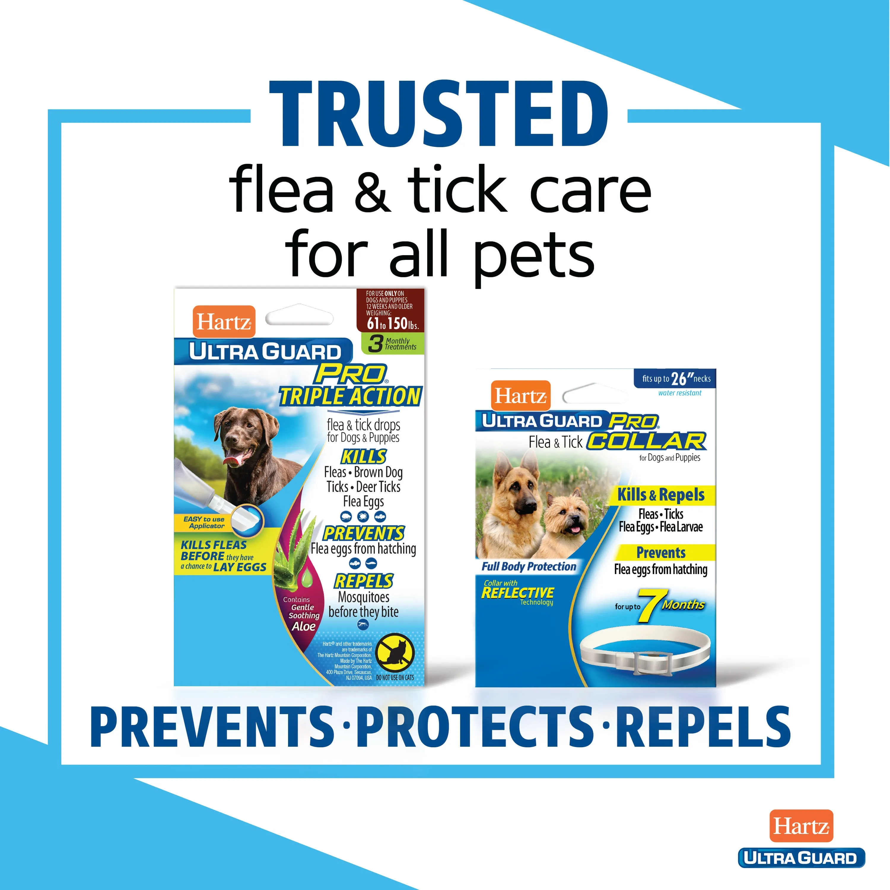 Hartz UltraGuard Pro with Aloe Flea & Tick Drops for Dogs 5-14 lbs, 3 Monthly Treatments