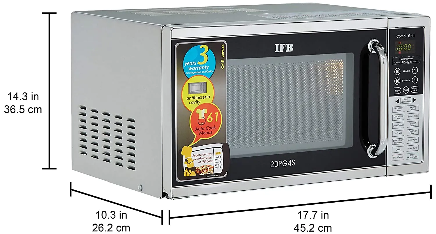 IFB 20PG4S  20 L Grill Microwave Oven ( Black/ Silver)