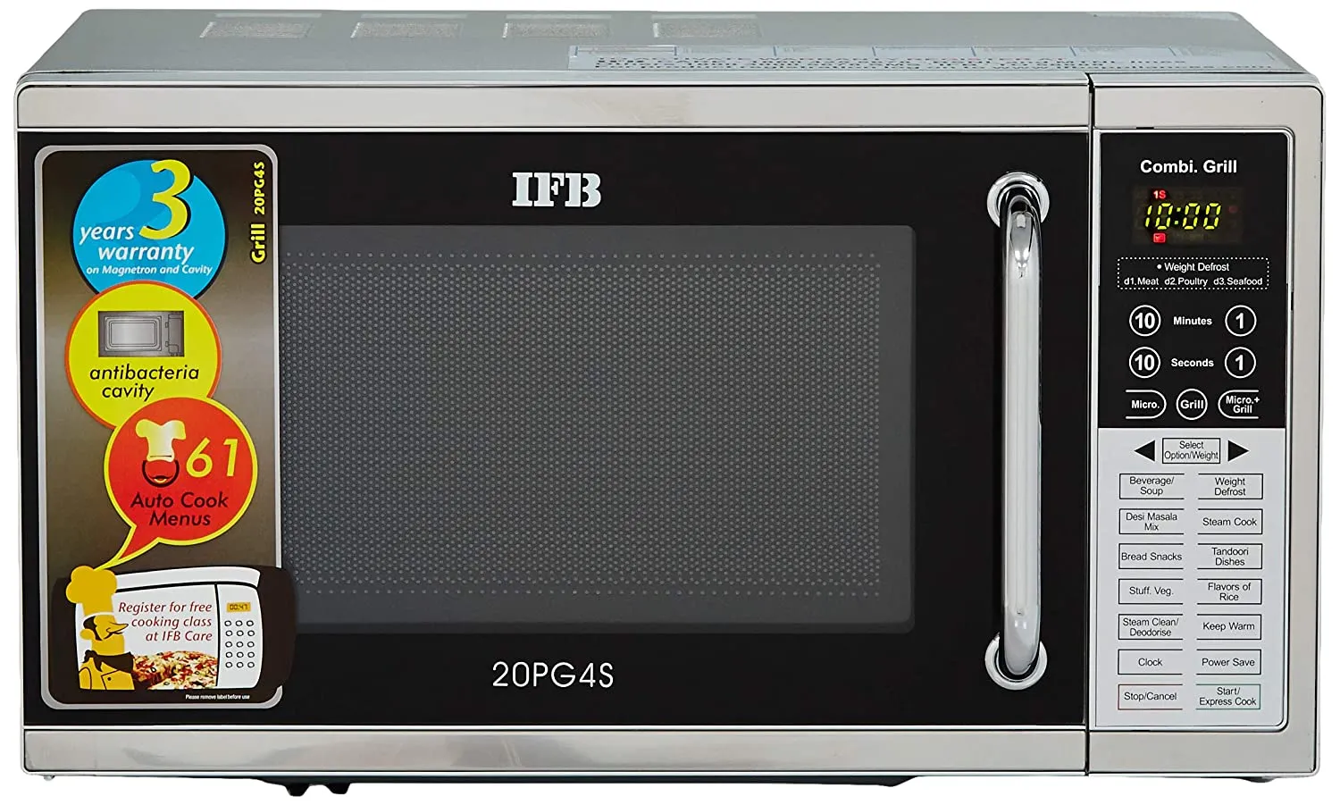 IFB 20PG4S  20 L Grill Microwave Oven ( Black/ Silver)