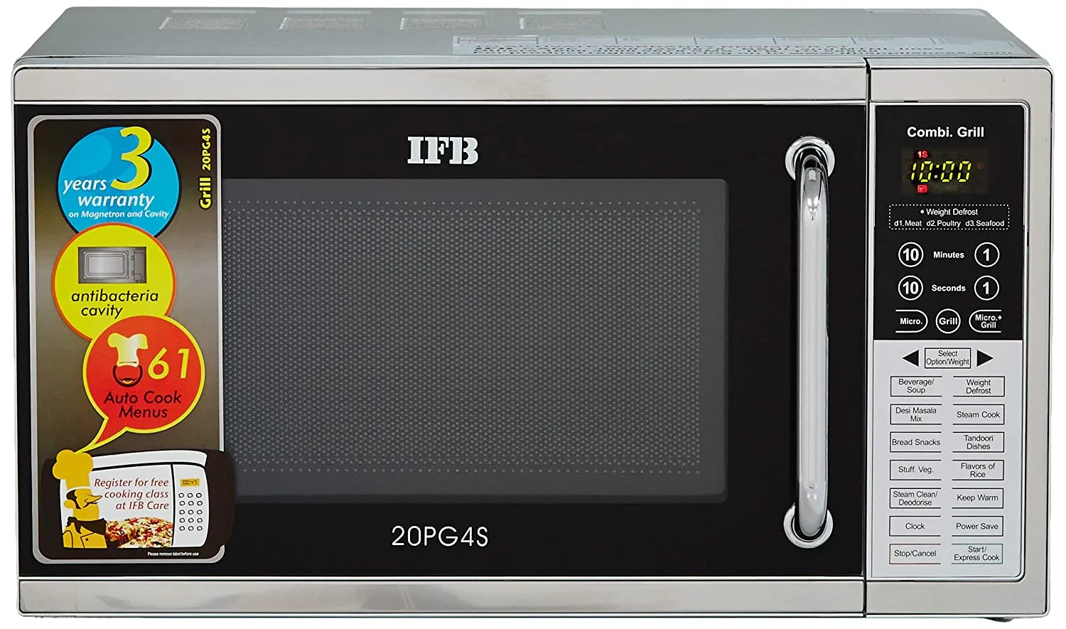 IFB 20PG4S  20 L Grill Microwave Oven ( Black/ Silver)