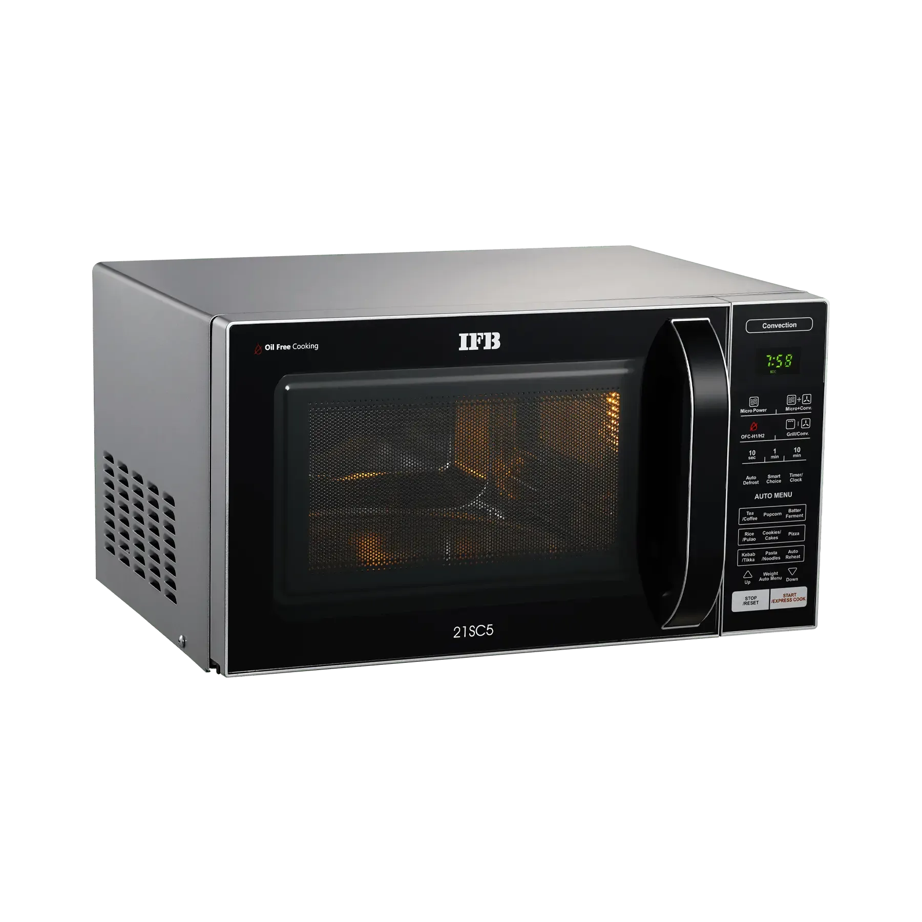 IFB 21SC5 Convection Microwave 21 L | Metallic Silver