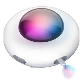 Interactive Cat Teaser Toy - USB Rechargeable with Replaceable Feather