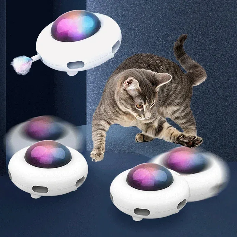 Interactive Cat Teaser Toy - USB Rechargeable with Replaceable Feather