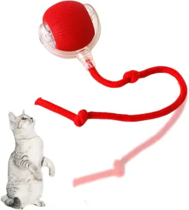 Interactive Cat Toys Ball, Automatic Moving Electric Cat Toy Rolling Ball for Indoor Cat Exercise, USB Rechargeable