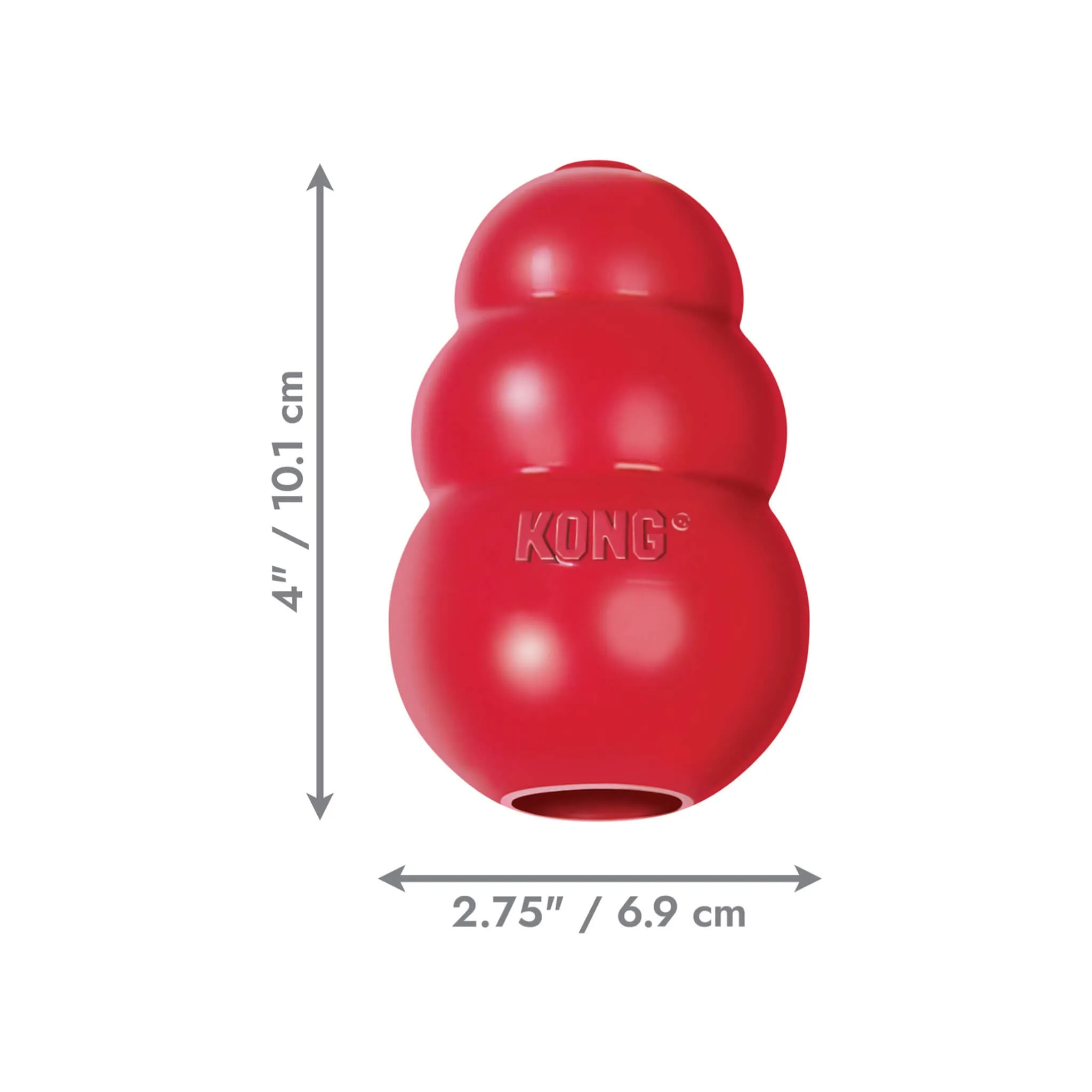 KONG Classic Natural Rubber Treat Stuffer Dog Chew Toy