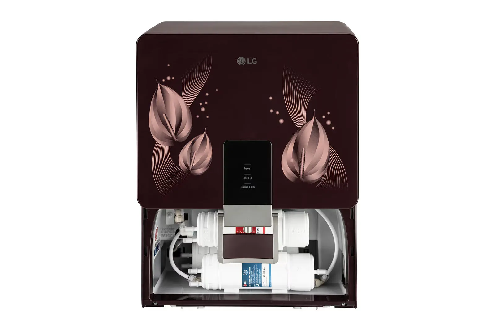 LG WW146RPLC 8L RO   Mineral Booster Water Purifier with Stainless Steel Tank, Digital Sterilizing Care, Filter Change Indicator, Wall Mount (Crimson Red)