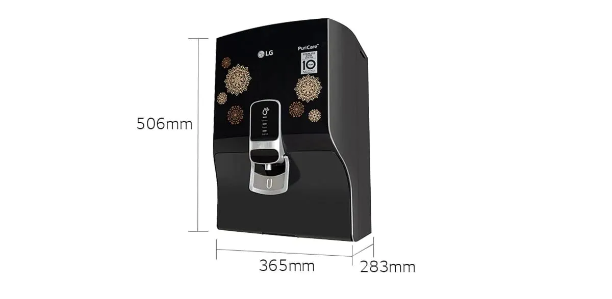 LG WW155NPB 8 litres RO UV Water Purifier with Digital Sterilizing care and In Tank UV LED