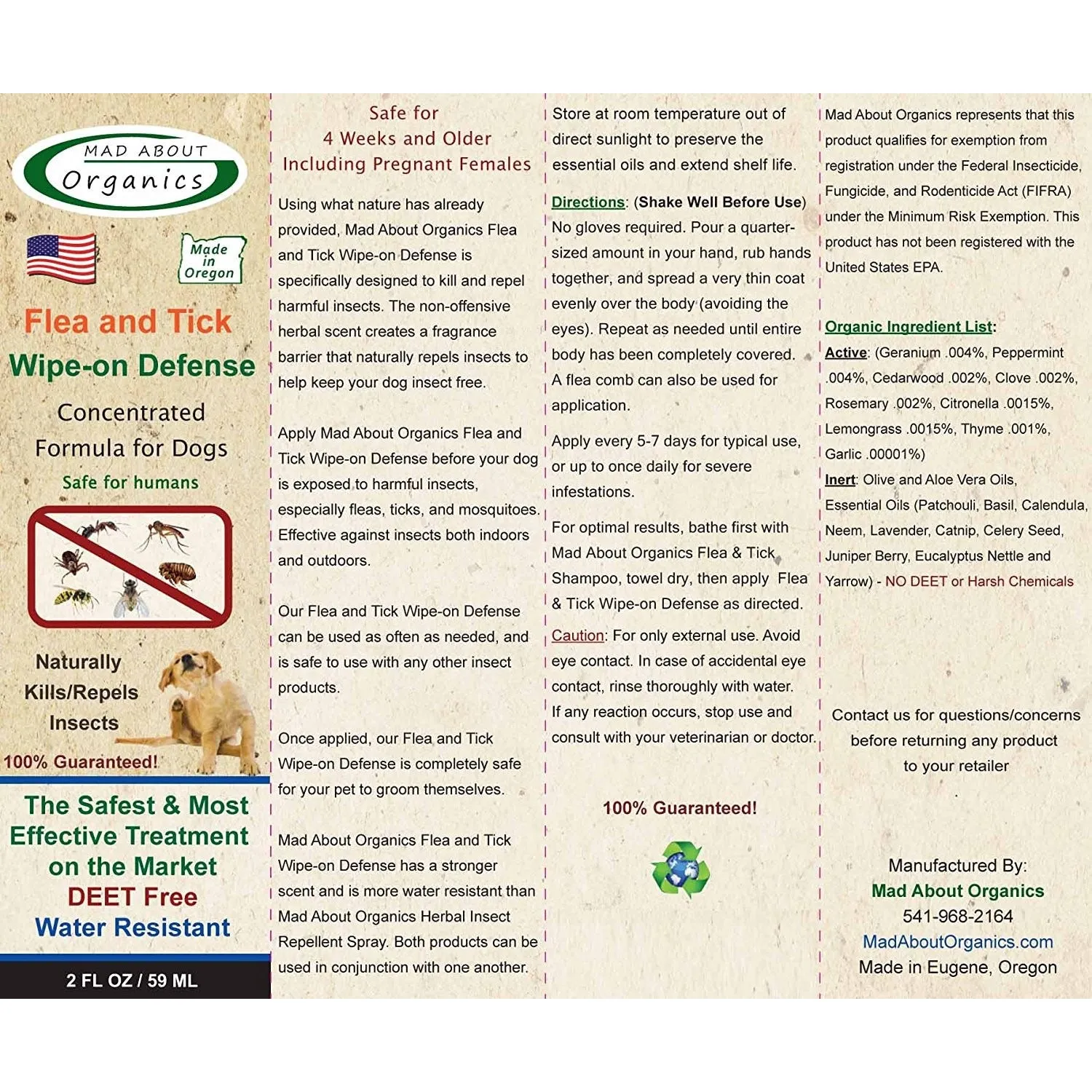 Mad About Organics | Flea & Tick Topical Treatment for Dogs