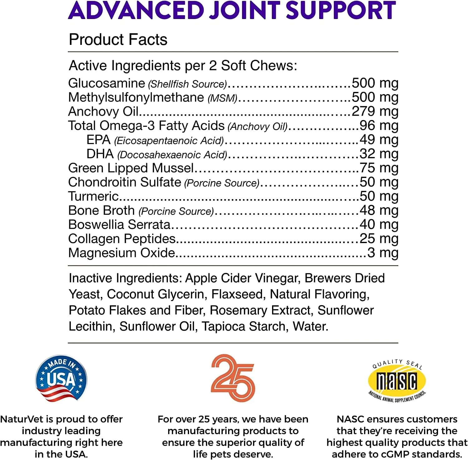 Naturvet Evolutions - Advanced Joint Soft Chews - 180 Count