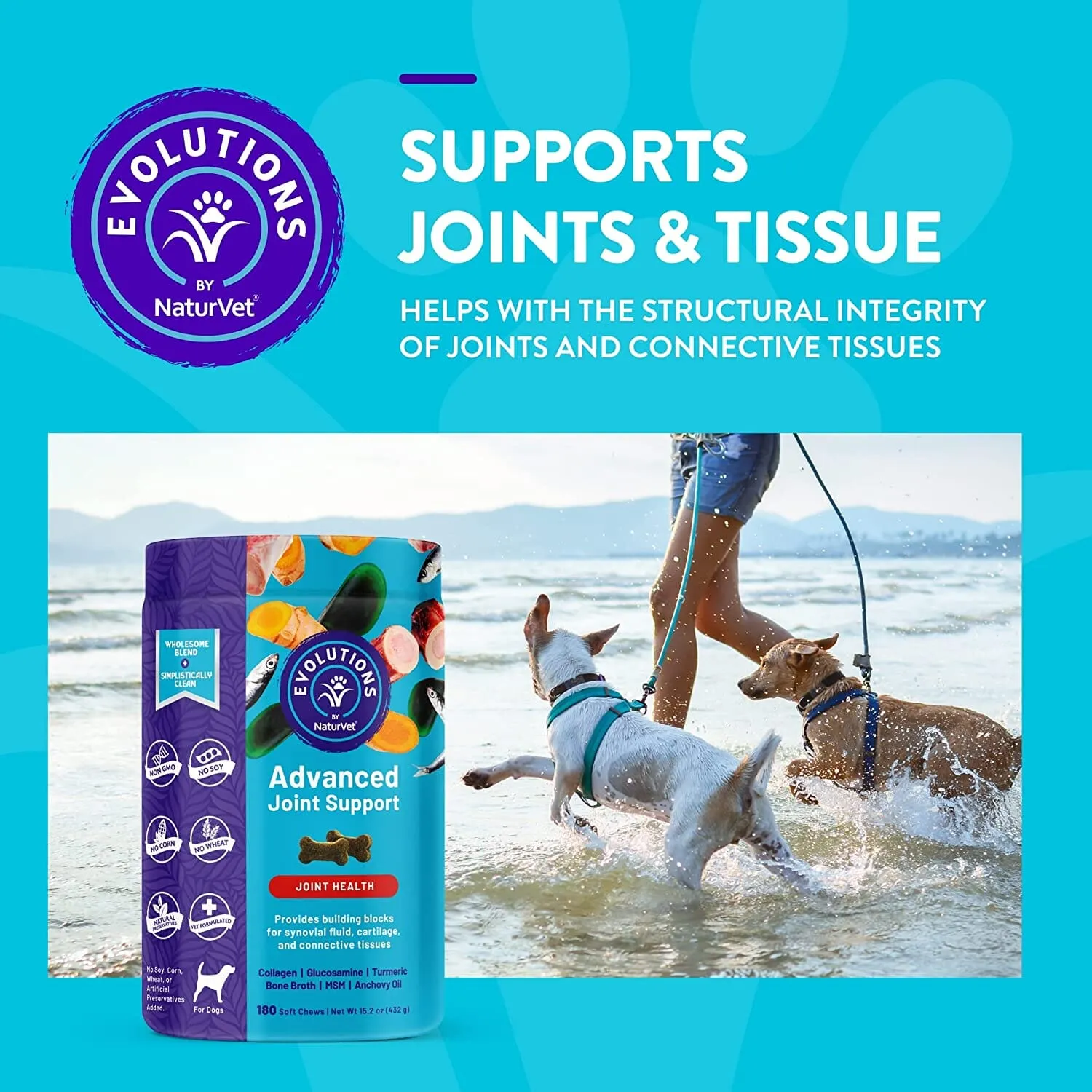 Naturvet Evolutions - Advanced Joint Soft Chews - 180 Count