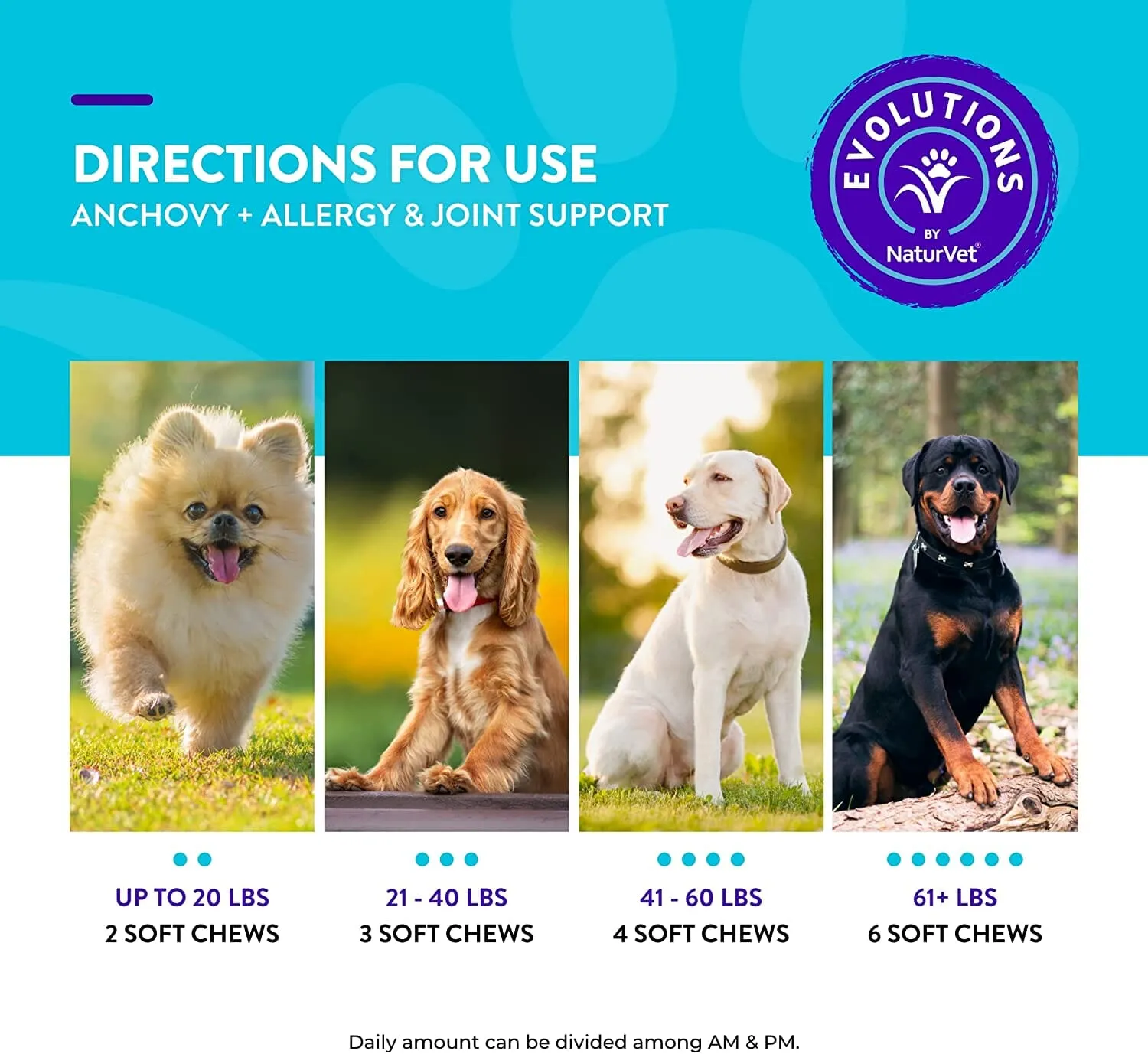 Naturvet Evolutions Anchovy   Allergy and Joint Support Soft Chews Dog Supplements - 180 Count