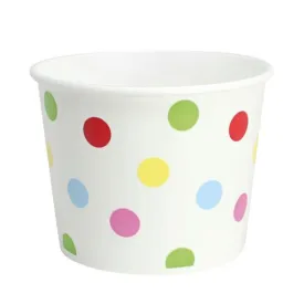 Paper Food Containers - 16oz Food Containers - Dots (112mm) - 1,000 ct