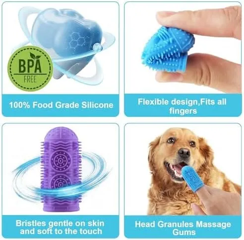 Pet Toothbrush 4 Pack Dog Toothbrush Kit
