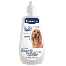 PetArmor Ear Mite & Tick Treatment for Dogs (3oz)