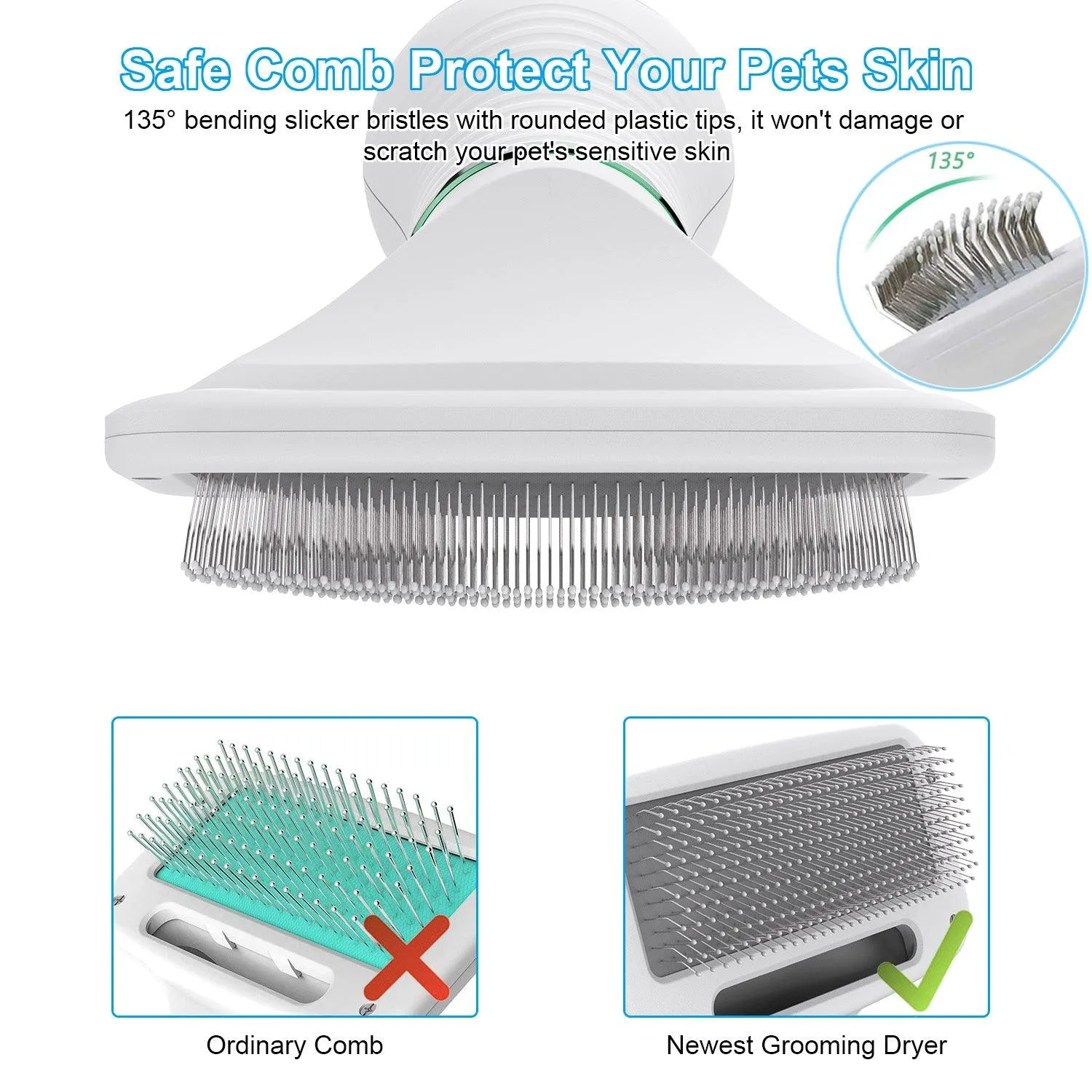 Portable Pet Grooming Comb & Hair  Dryer