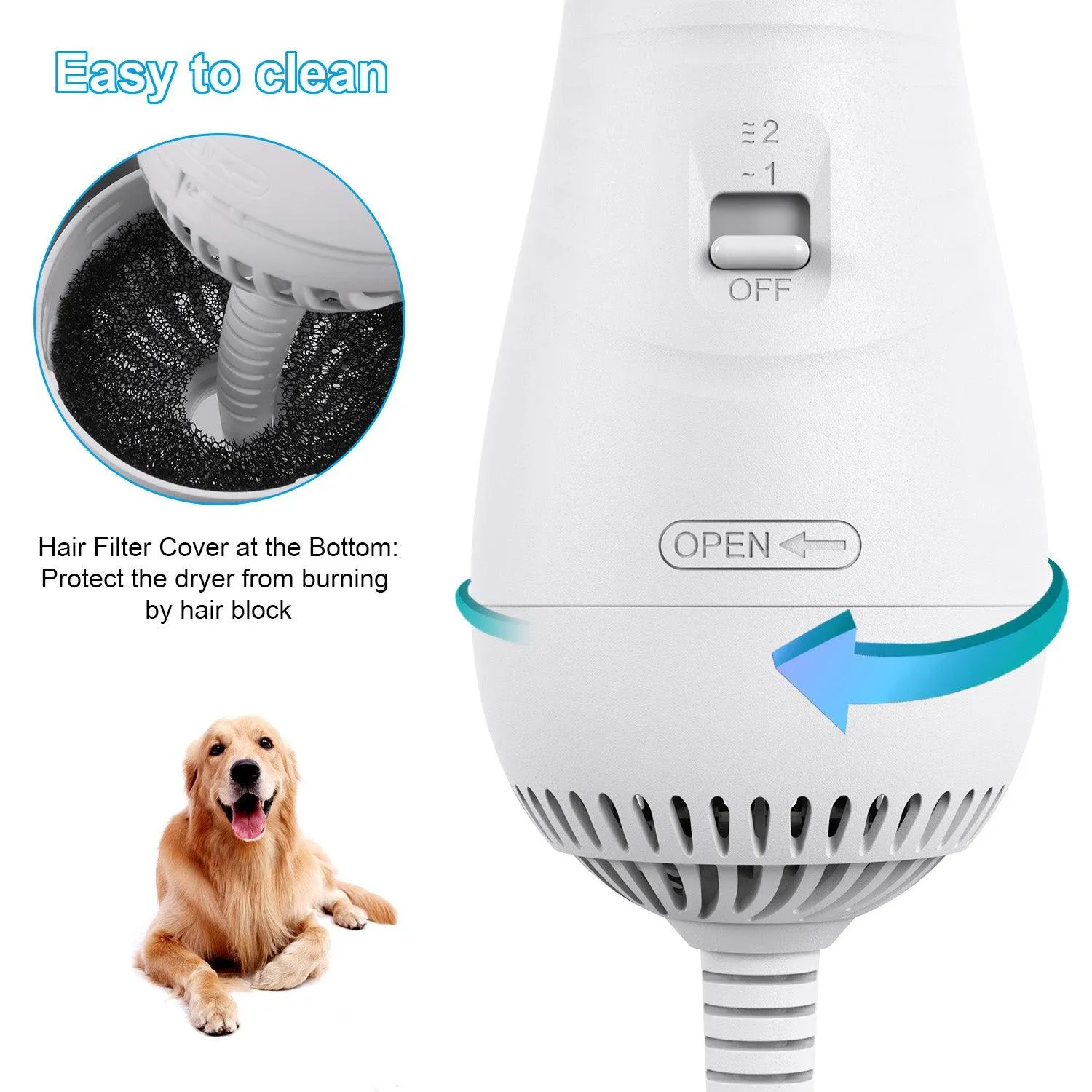 Portable Pet Grooming Comb & Hair  Dryer