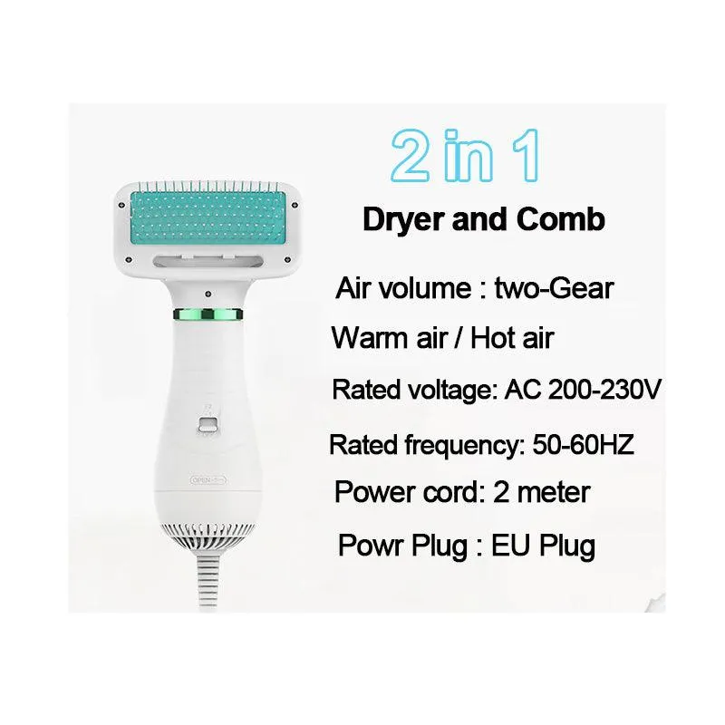 Portable Pet Grooming Comb & Hair  Dryer