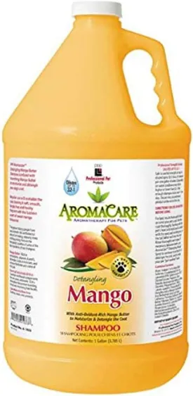 PPP AromaCare Detangling Mango Shampoo for Dogs - Enjoy Nourishing Mango Butter That Softens and Detangles Dog Coat & Fur - 1 Gallon