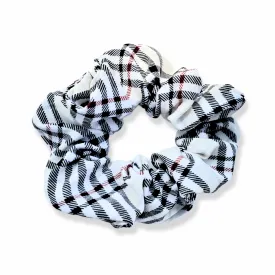 Scrunchie - White Plaid