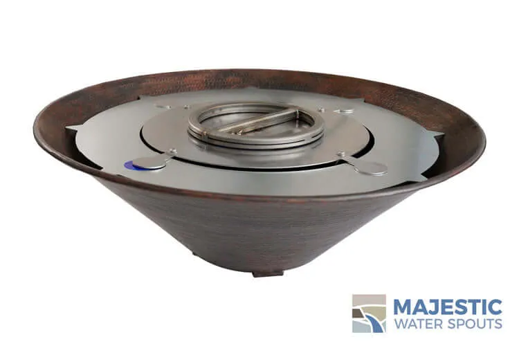 Solana <br> 31" Round Fire Bowl - Hammered Copper