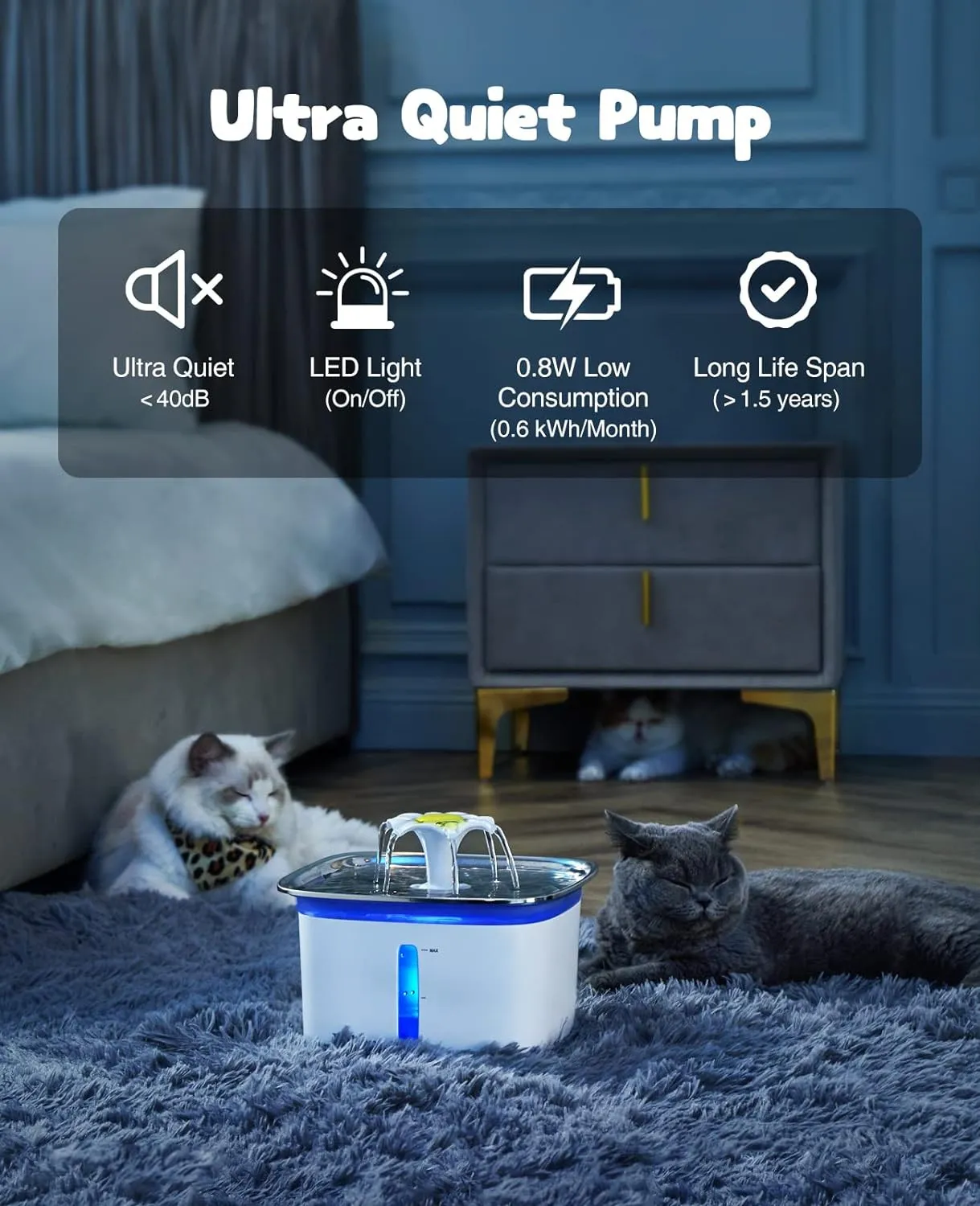 Stainless Steel Automatic Pet Water Fountain