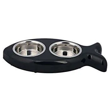 Stainless Steel Bowl Set Fish shape for cats