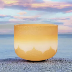 Sun Goddess Crystal Quartz CVNC Singing Bowls - Frosted - 8 Inch