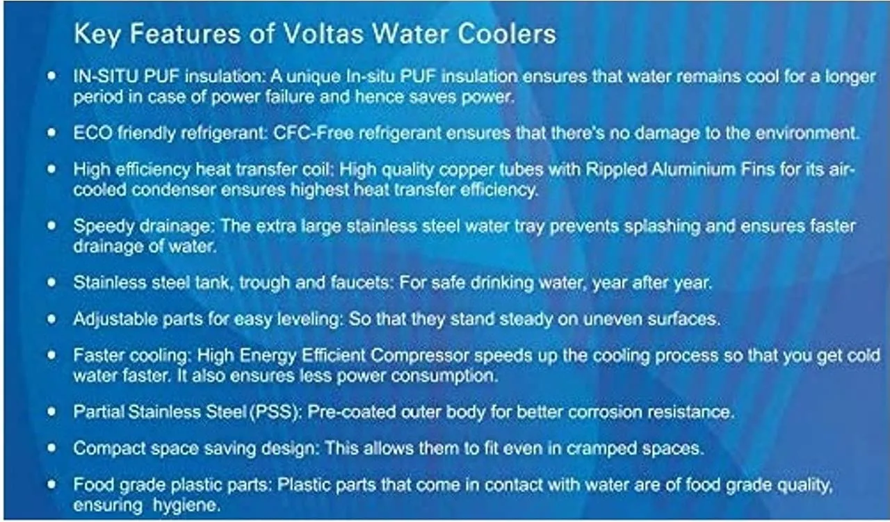 Voltas Normal & Cold-Water Cooler 60/120 FSS Storage Capacity -120 Liter and Cooling Capacity-60-Liter, Full Body Steel